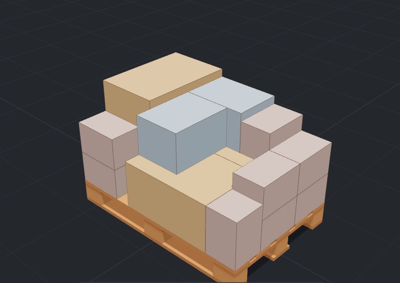 Immagine reale da PalletLab Palletization